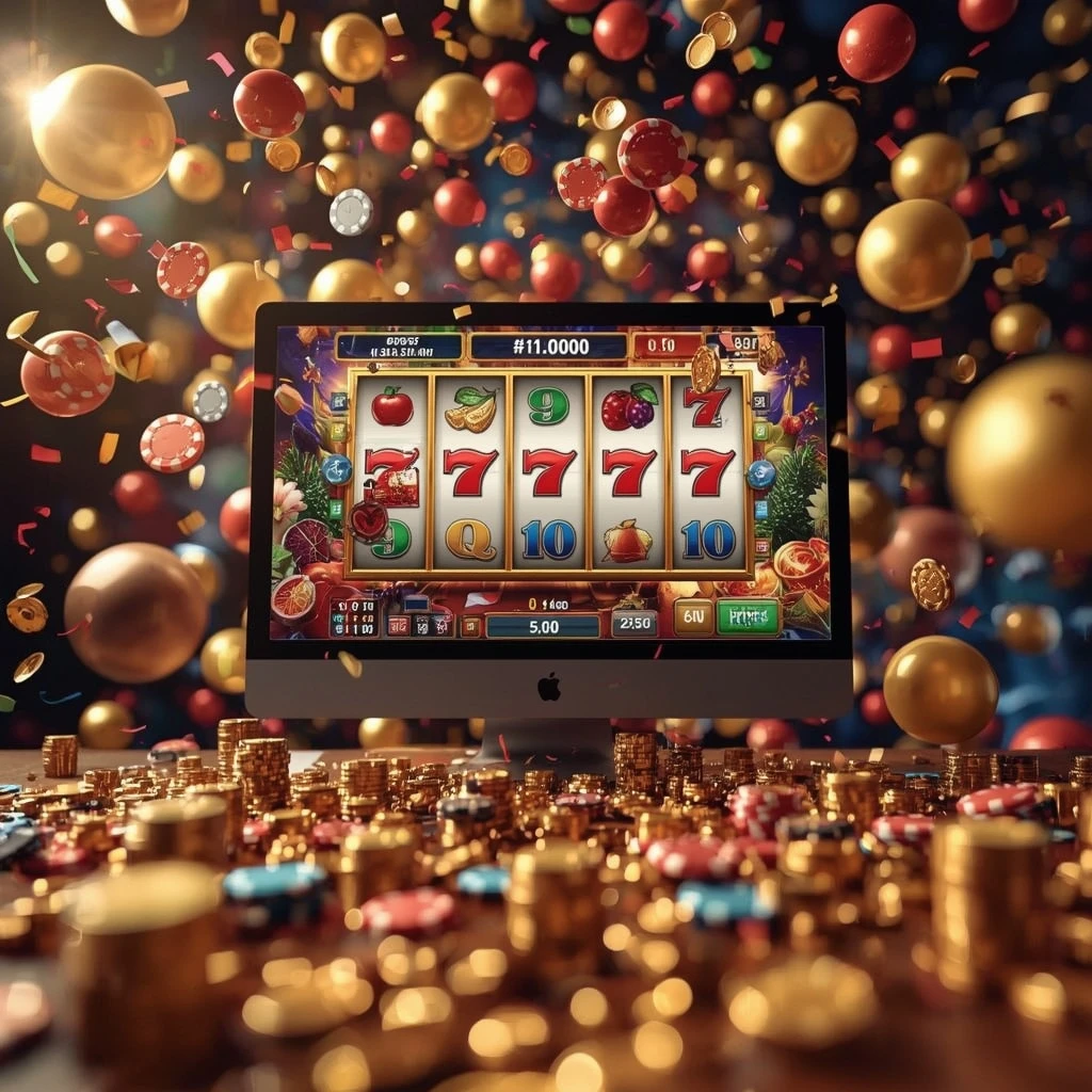 slot machines on the monitor YOLO247 CASINO